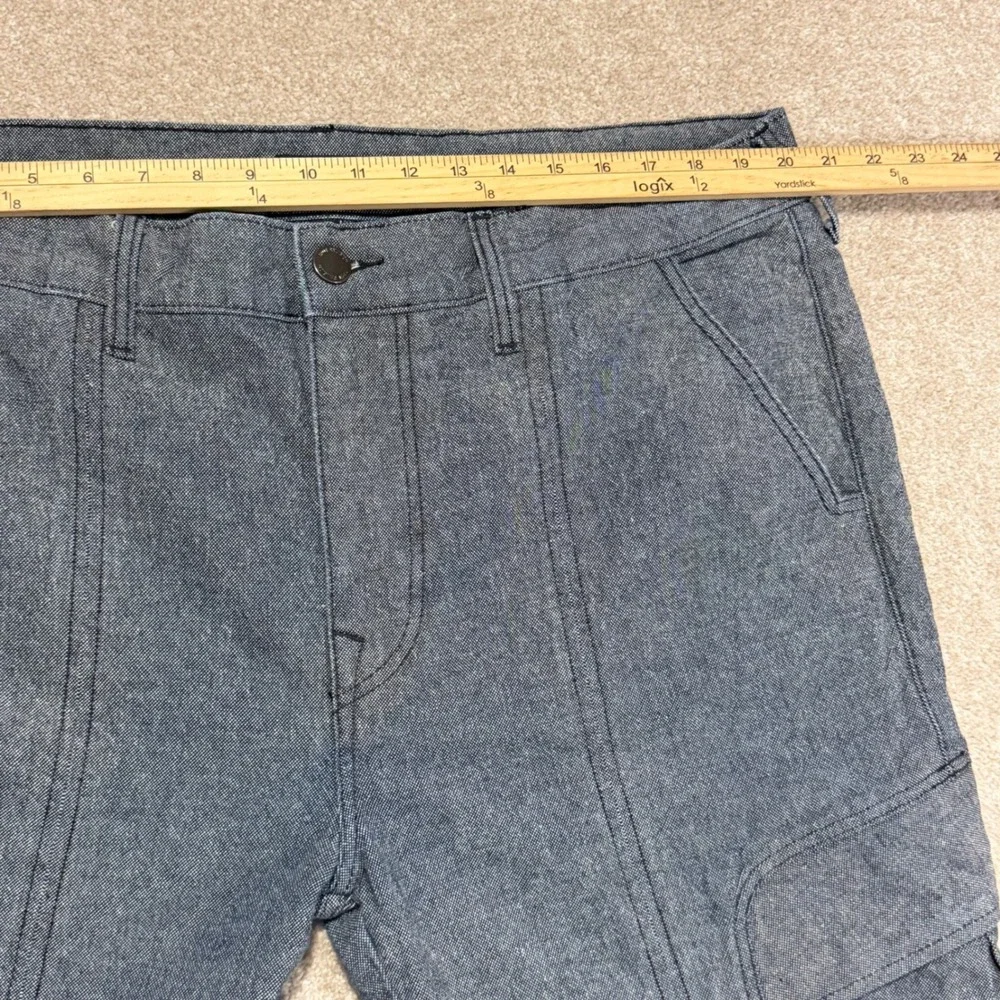 True Religion Cargo Jeans Men 40W Gray Devin‎ Straight Leg Utility Denim Pants